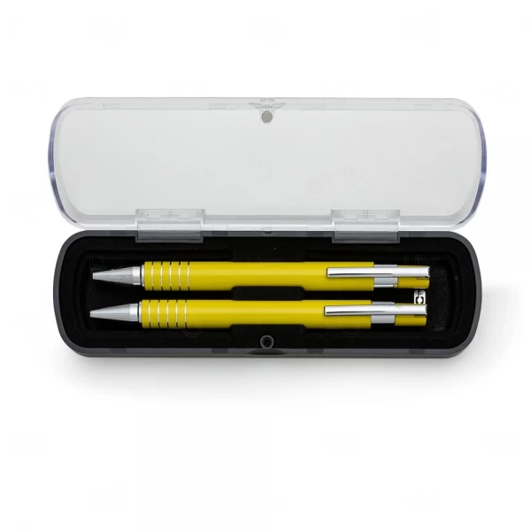 Kit Estojo Acrilico C/ Caneta e Lapiseira Personalizado 