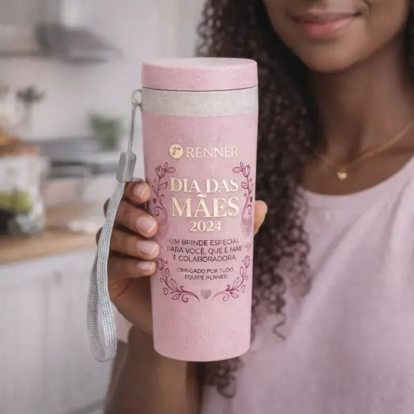Copo Fibra de Bambu 350ml Isotérmico Personalizado