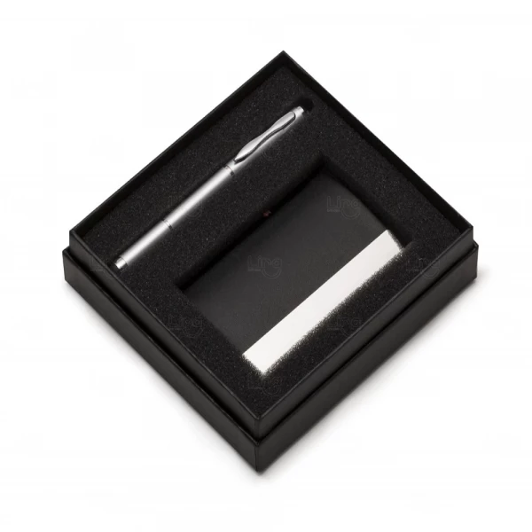 Kit Executivo Personalizado - Caneta Metálica e Porta Cartão