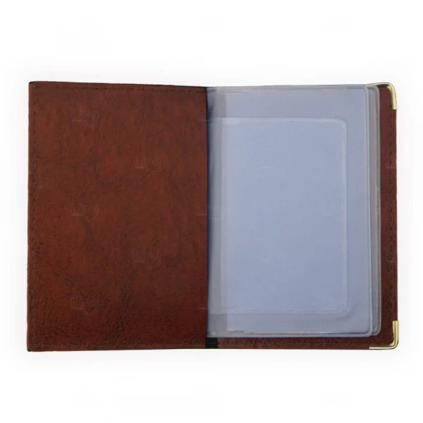 Porta Documentos Personalizado em Couro Sintético - 12,2 x 17,7cm 