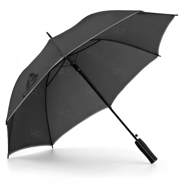 Guarda-Chuva Automático Preto com Borda Colorida Personalizado 