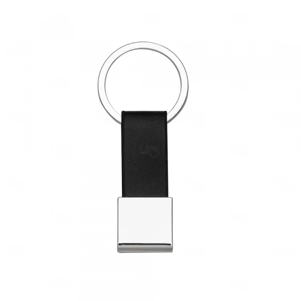 Chaveiro de Metal e Couro Sintético Personalizado 