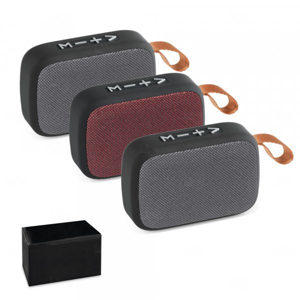 Caixa de Som Personalizada com Rádio FM e Microfone 