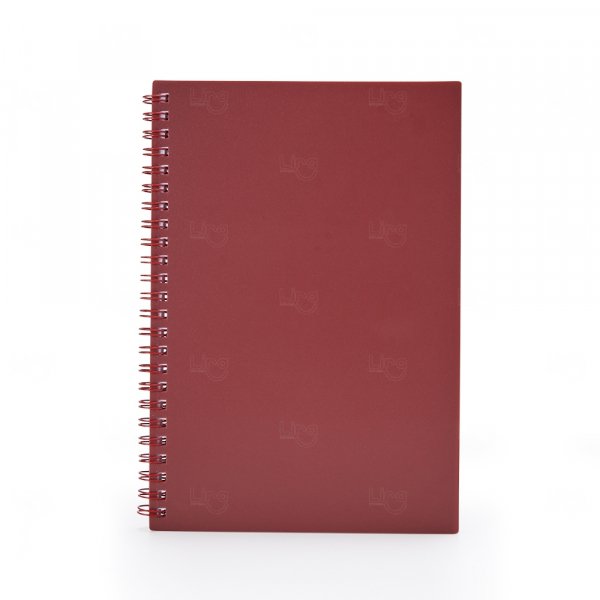 Caderno A5 Plástico Personalizado - 21,2 x 15 cm 