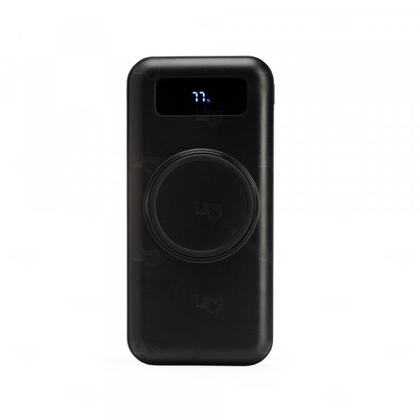 Power Bank p/ Indução e Cabos Acoplados Personalizado - 10.000mAh 