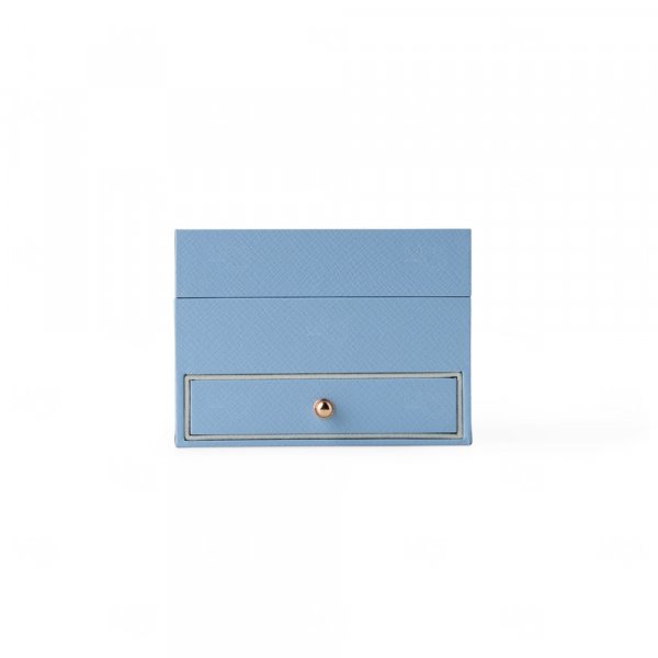 Porta-Joias Couro Sintético com Gaveta Personalizado - 8x11x11cm 