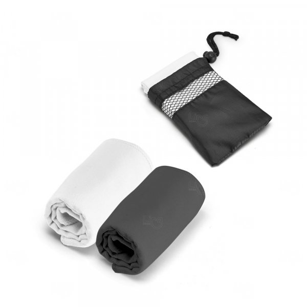 Toalha Esportiva de Microfibra com Bolsa Personalizada
