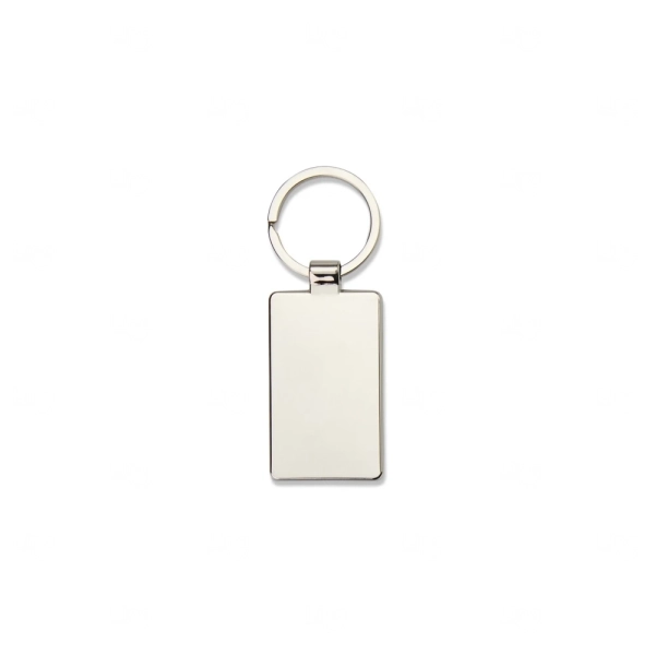 Chaveiro de Bambu e Metal Retangular Personalizado 