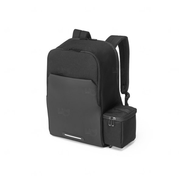 Mochila com Bolsa Térmica e Suporte para Notebook Personalizada Preto