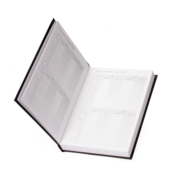 Agenda 2026 Capa Dura em Cromato Personalizada - 17 x 12,4 cm 