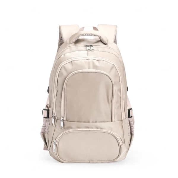 Mochila em Poliéster 17L Impermeável Personalizada Creme
