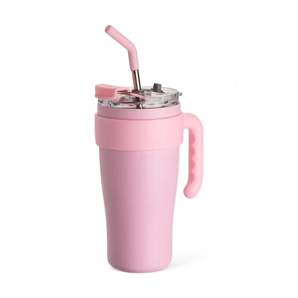 Caneca Térmica Inox 800ml Personalizada Rosa