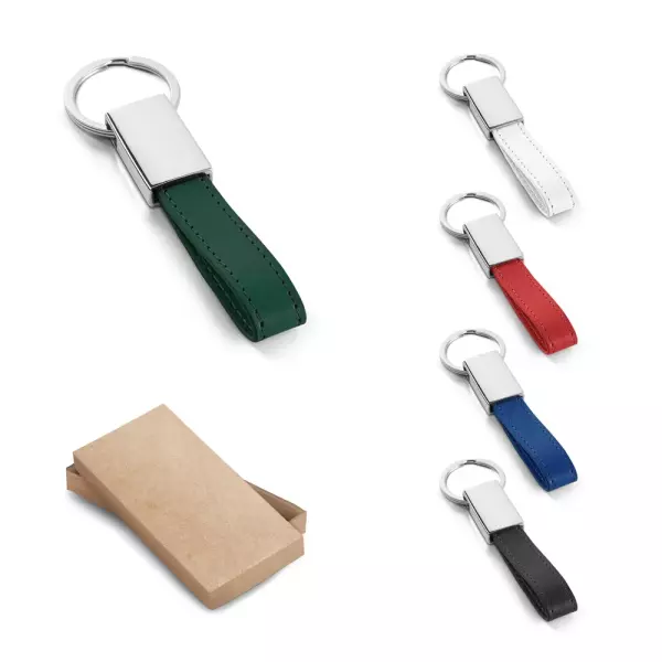 Chaveiro Metal e Couro Sintético Personalizado 