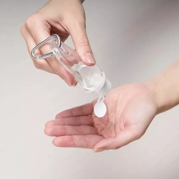 Frasco Plástico 55ml com Mosquetão Personalizado 