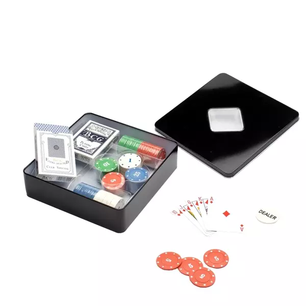Kit Poker com 100 Fichas Personalizado Preto
