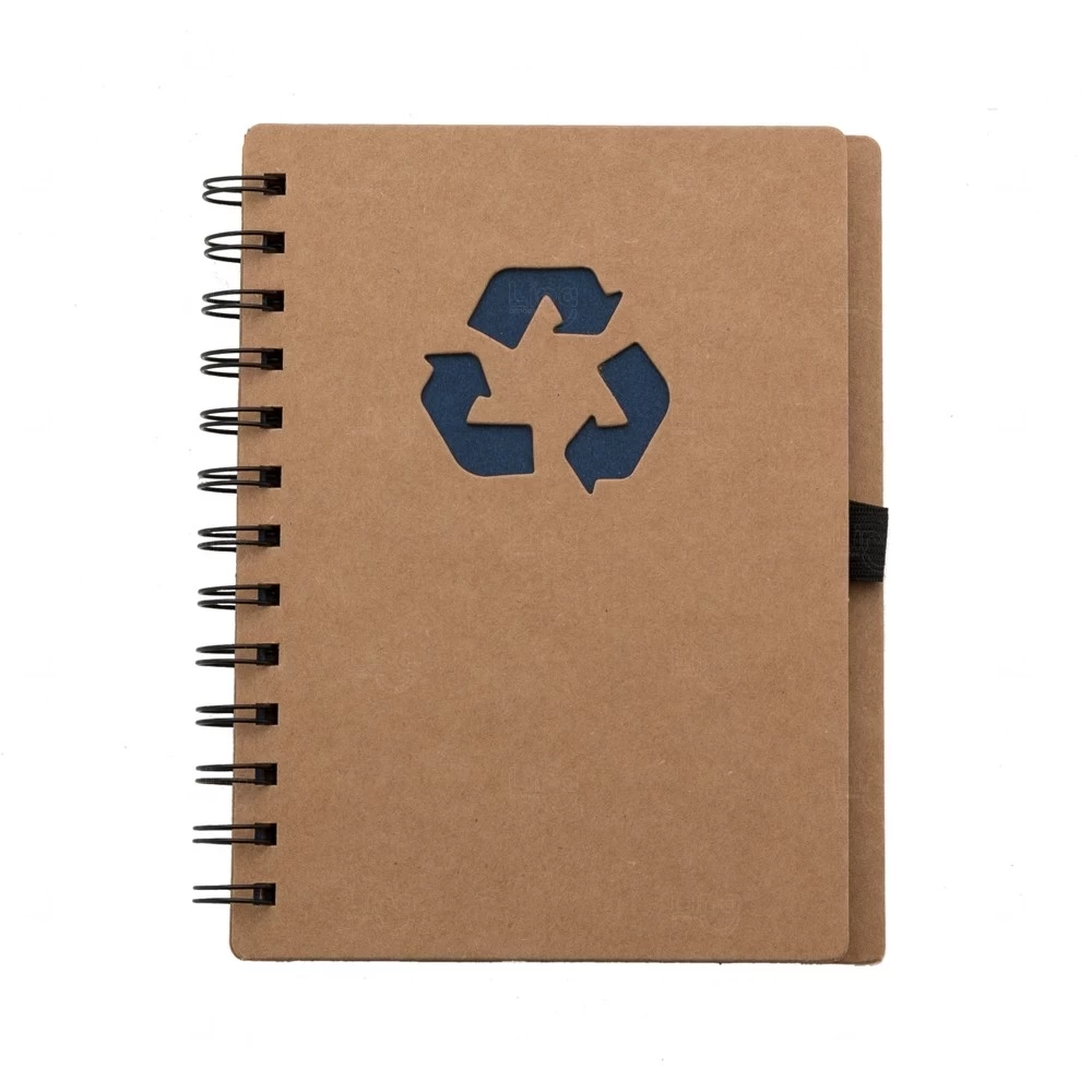 Caderno Ecológico Personalizado - 18 x 15 cm Azul