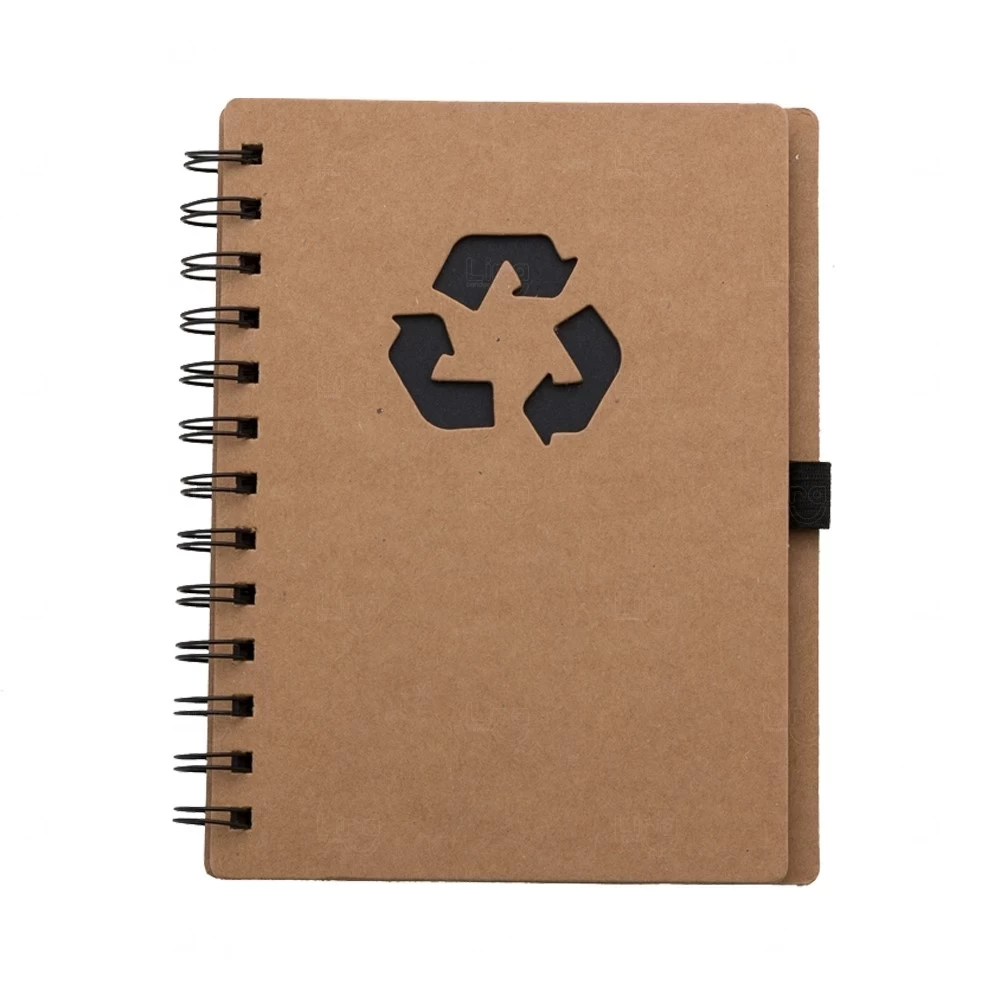 Caderno Ecológico Personalizado - 18 x 15 cm Preto