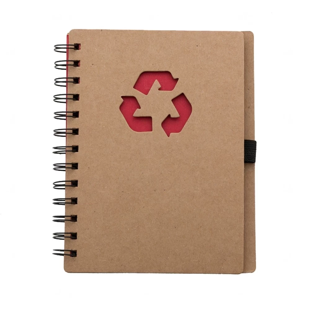 Caderno Ecológico Personalizado - 18 x 15 cm Vermelho