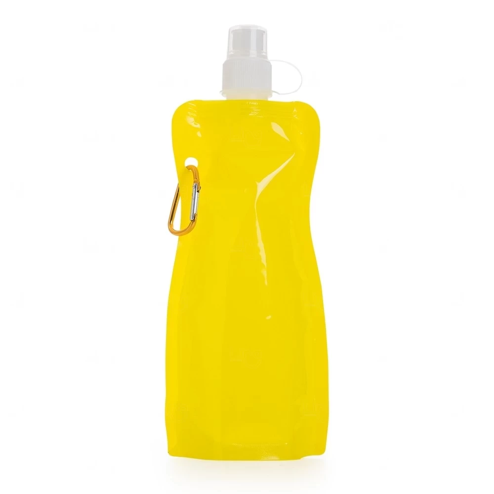 Squeeze Plástica Dobrável 450ml com Mosquetão Personalizada 