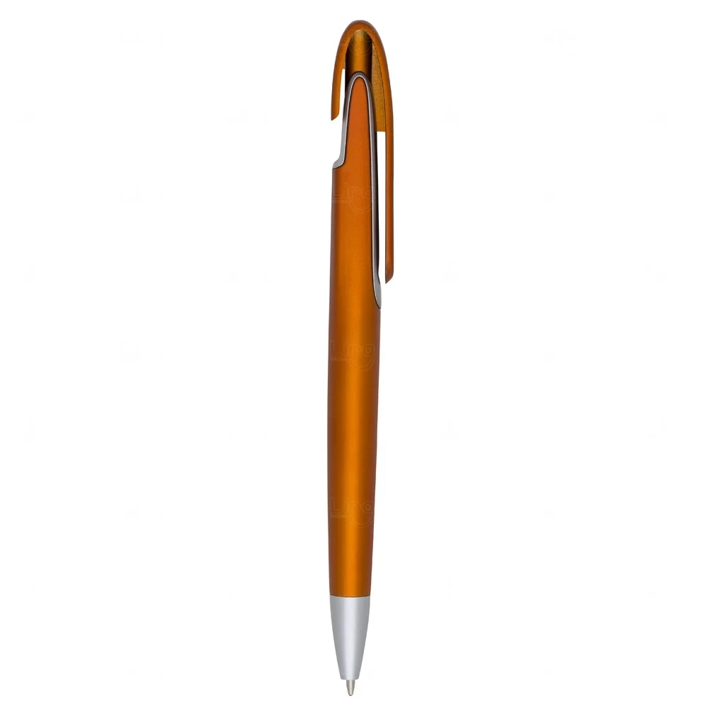 Caneta Plástica Personalizada Laranja