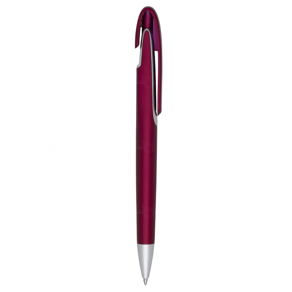 Caneta Plástica Personalizada Vermelho