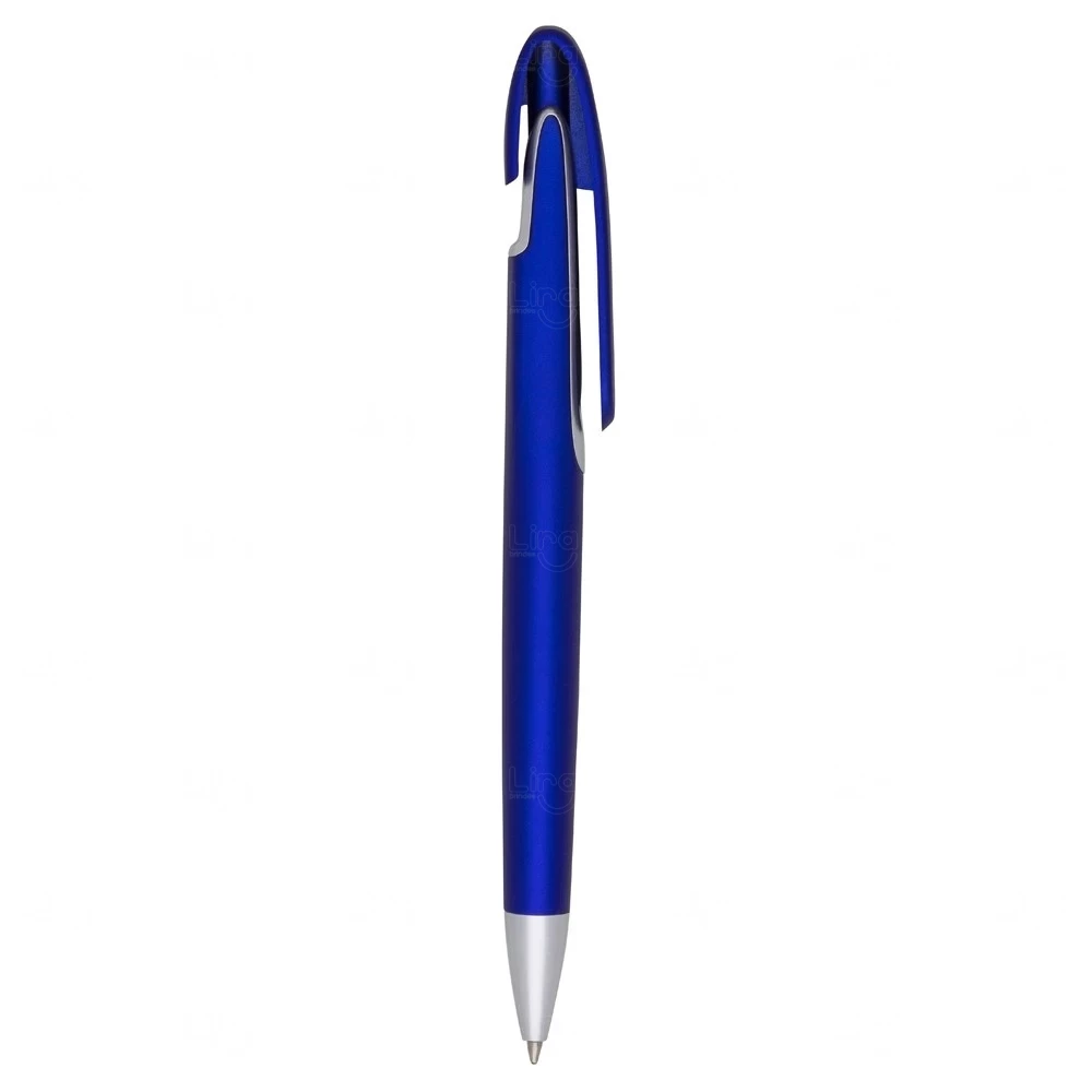 Caneta Plástica Personalizada Azul