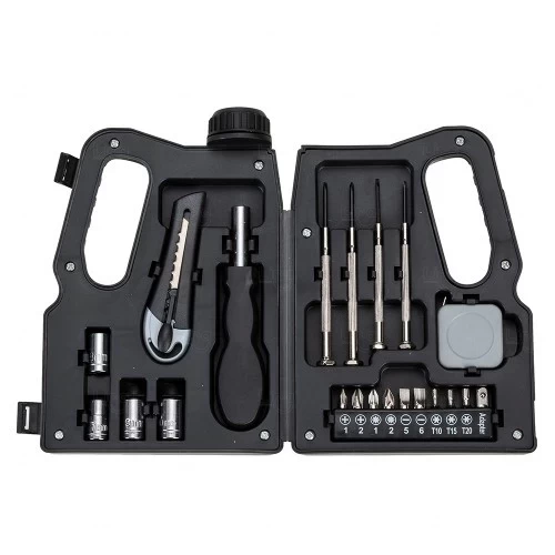 Kit Ferramenta Formato Galão Personalizado 25 Peças Preto