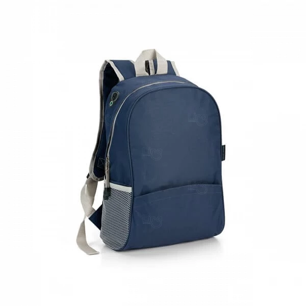 Mochila 12L com Saída para Fone de Ouvido Personalizada Azul Escuro