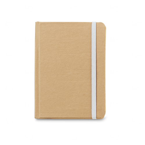 Moleskine Reciclado com Elástico Personalizado - 14 x 10 cm Branco