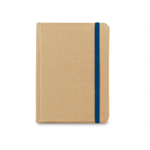 Moleskine Reciclado com Elástico Personalizado - 14 x 10 cm Azul Marinho