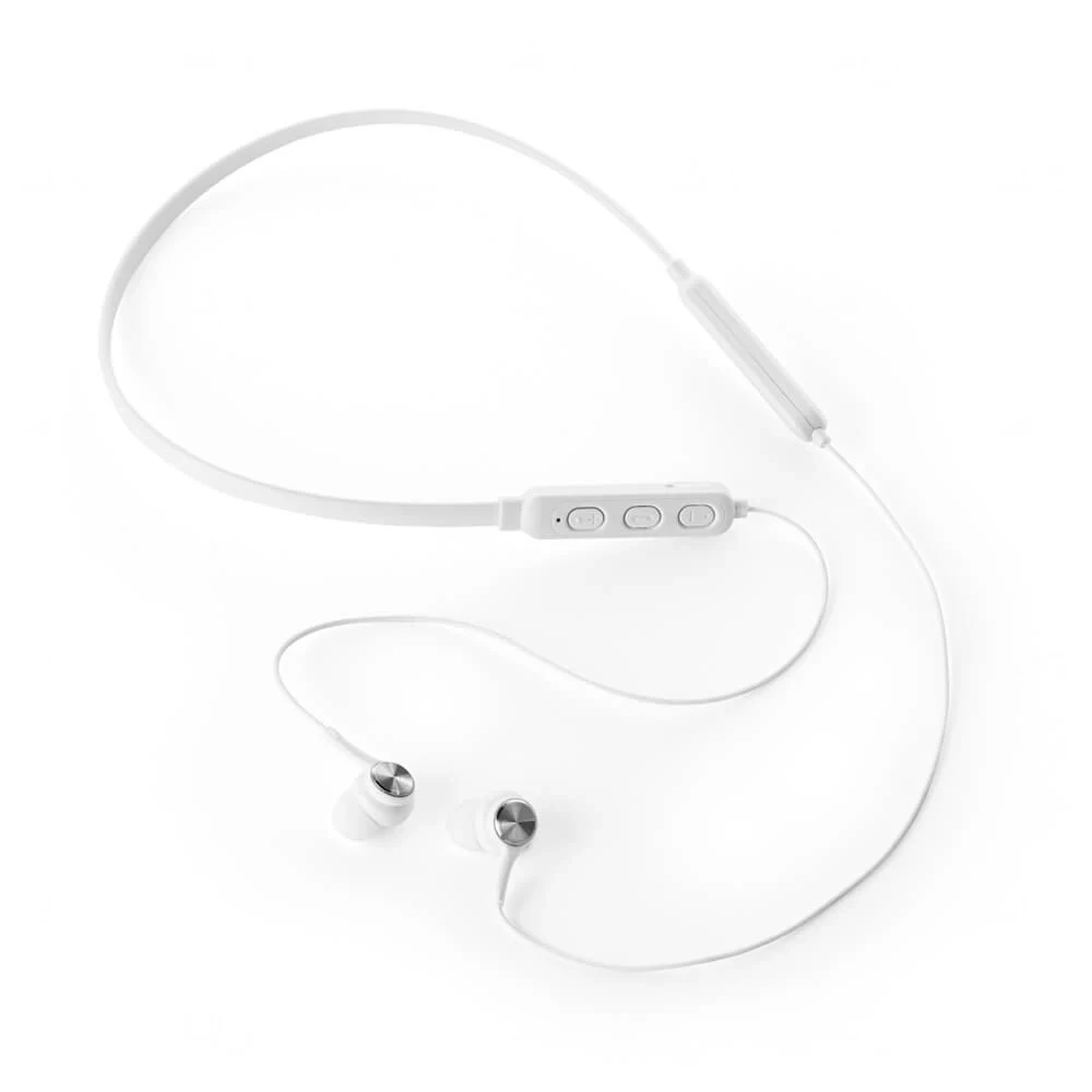 Fone de Ouvido para PC com Bluetooth Personalizado Branco