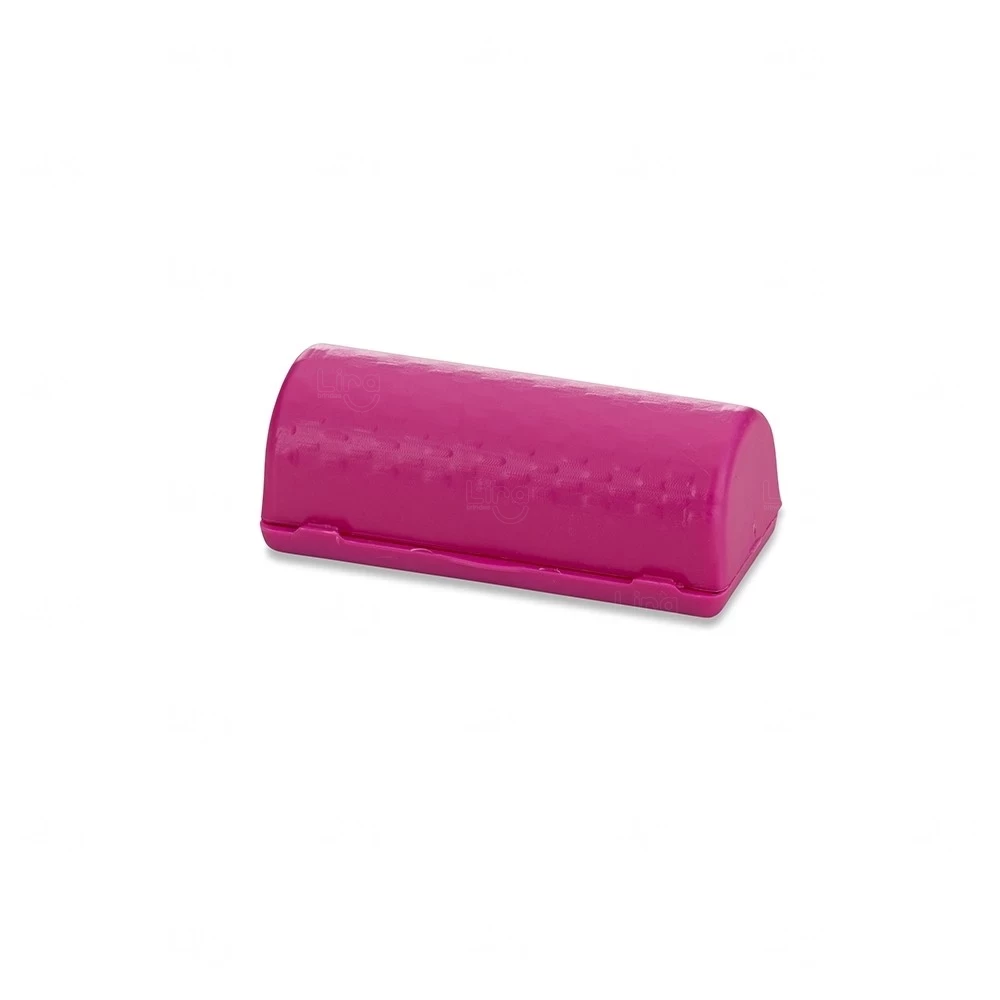 Porta-Batom com Espelho Personalizado Rosa Pink