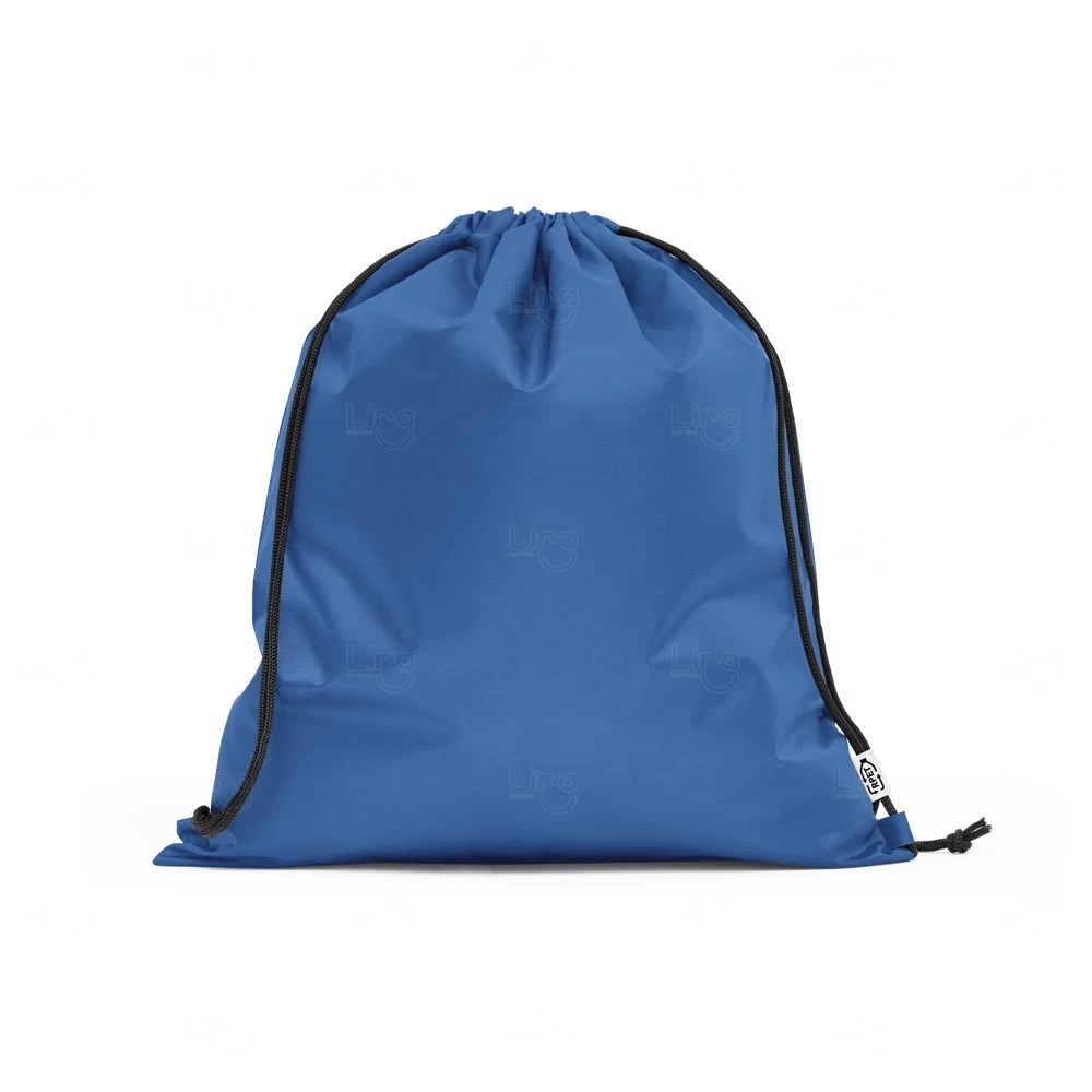 Sacochila Poliéster Reciclado Personalizada - 41 x 37 cm Azul