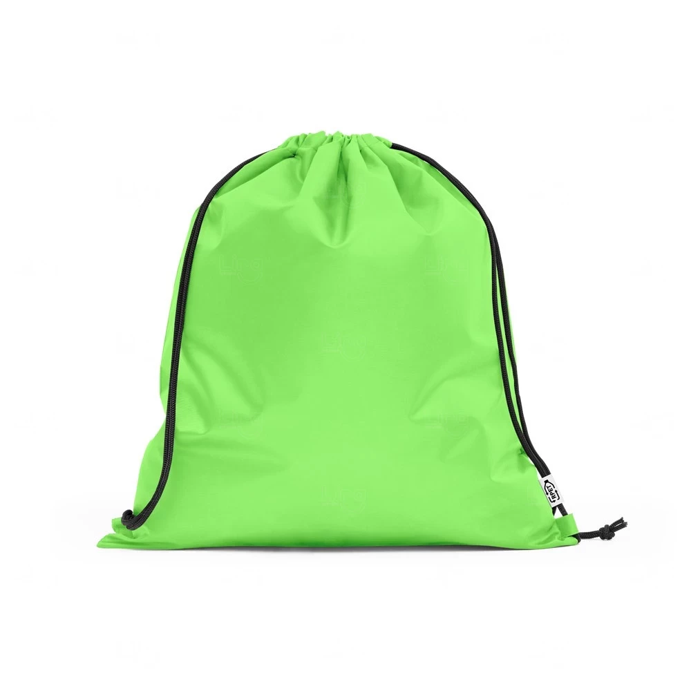 Sacochila Poliéster Reciclado Personalizada - 41 x 37 cm Verde