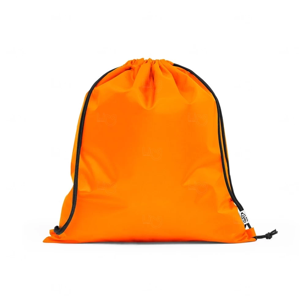 Sacochila Poliéster Reciclado Personalizada - 41 x 37 cm Laranja