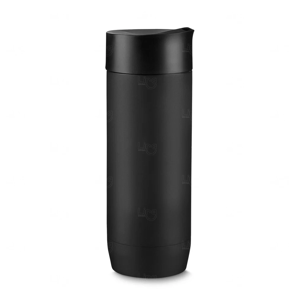 Copo Personalizado Inox Parede Dupla - 450ml Preto