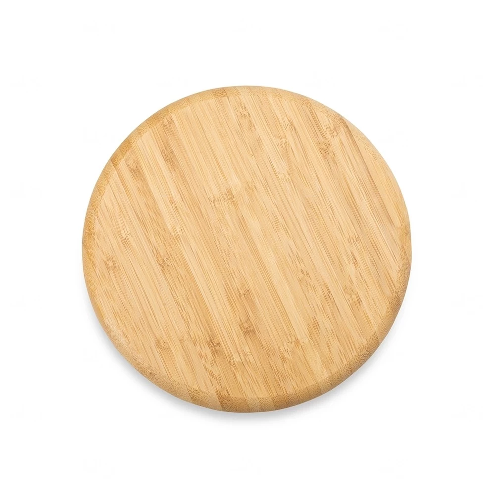 Petisqueira Redonda de Bambu 25cm Personalizada 