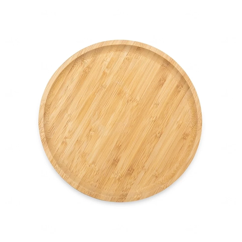 Petisqueira Redonda de Bambu 25cm Personalizada 