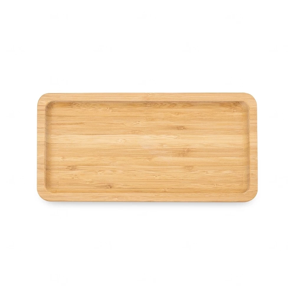 Petisqueira de Bambu Retangular 26x13cm Personalizada 