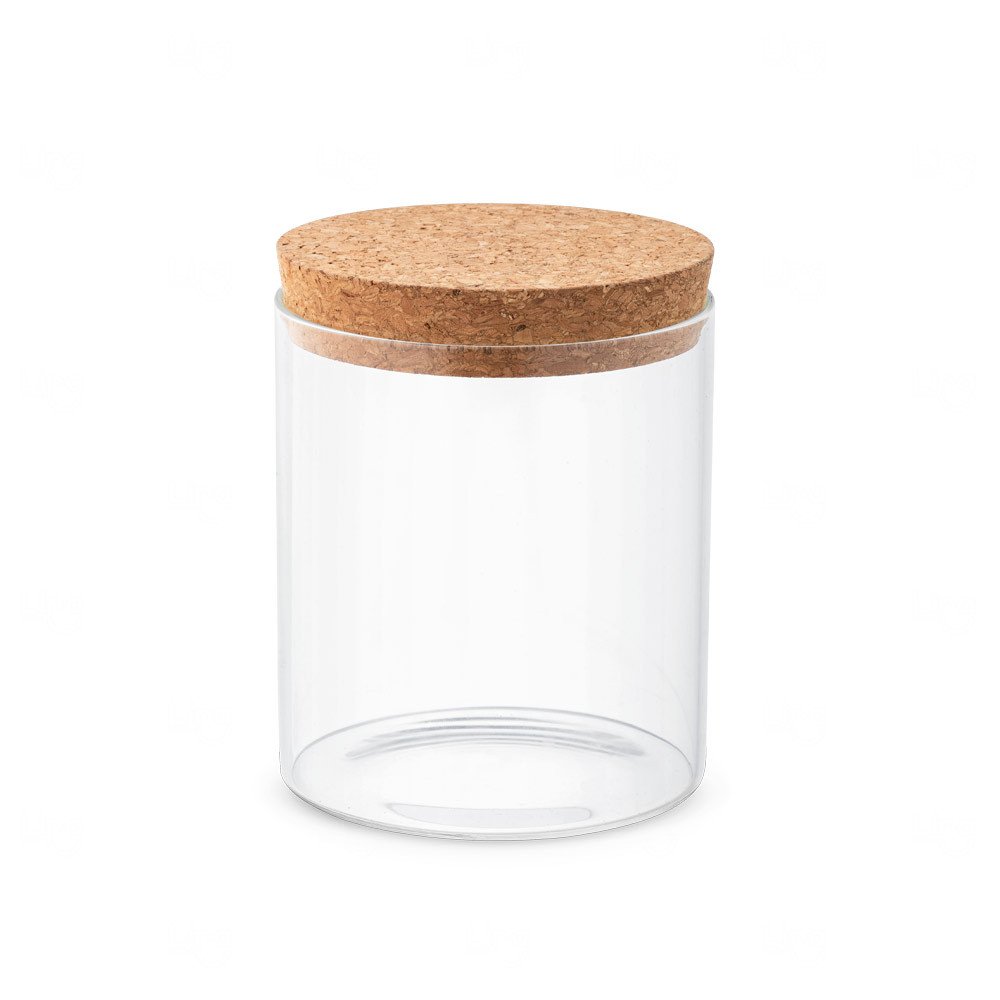 Frasco de Vidro 700ml com Cortiça Personalizado Transparente