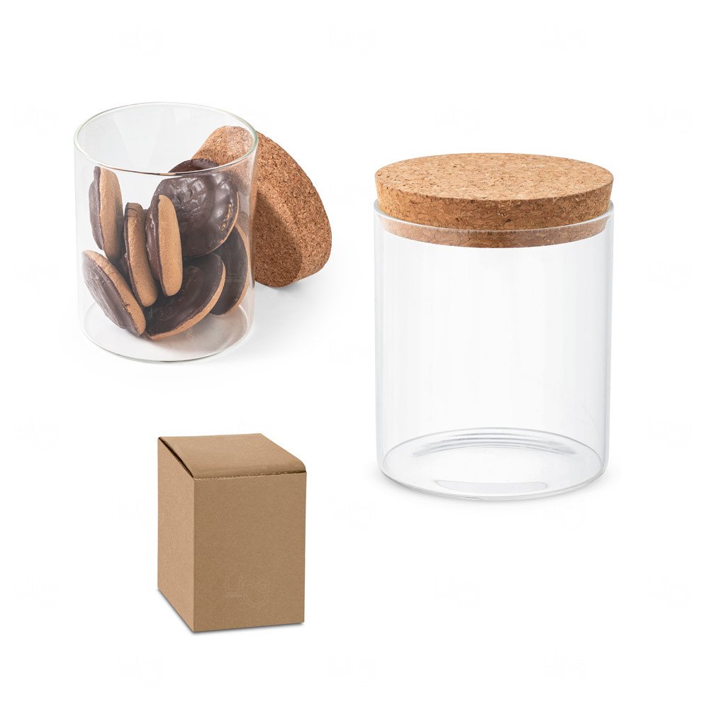 Frasco de Vidro 700ml com Cortiça Personalizado 