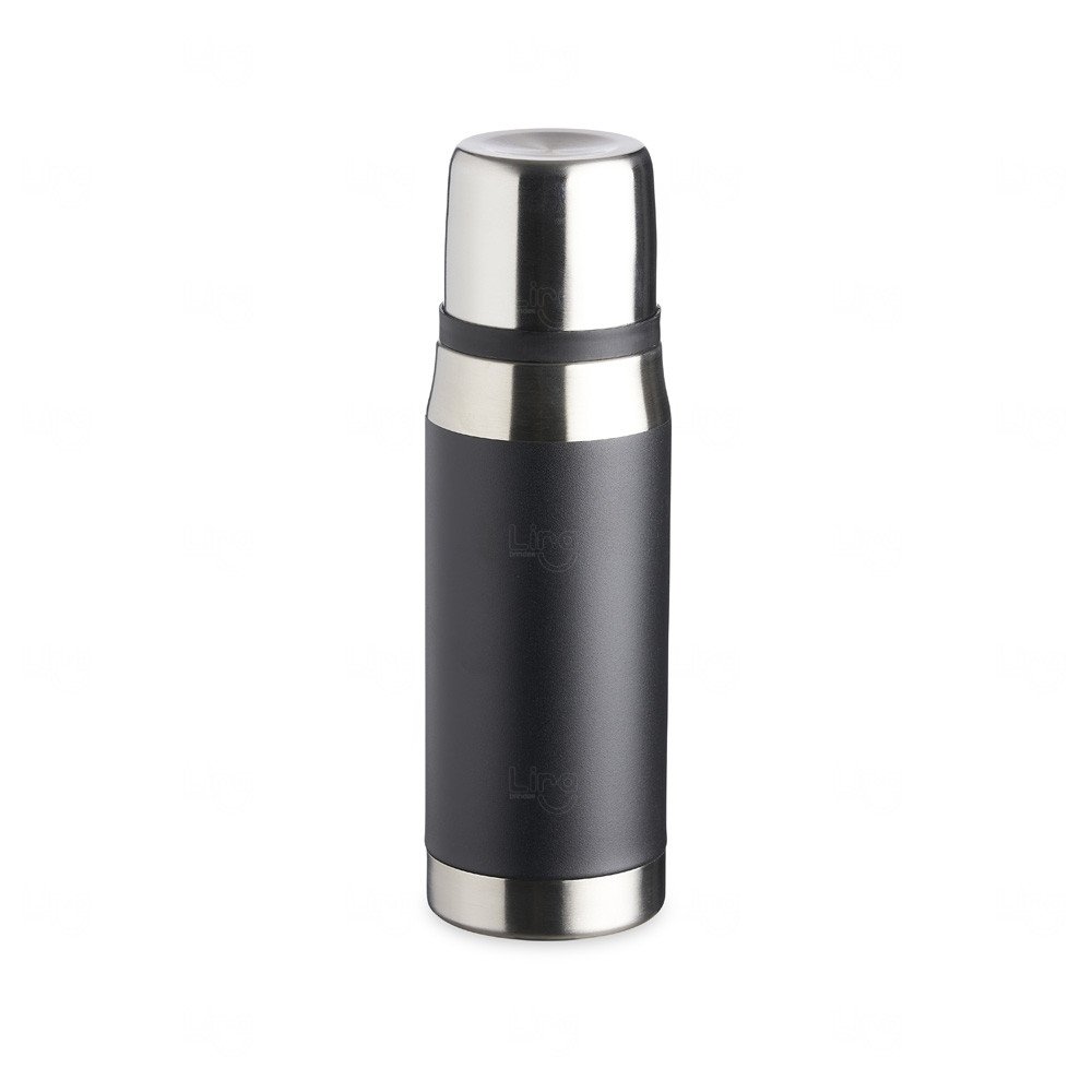Garrafa Térmica 500ml Inox Personalizada Preto
