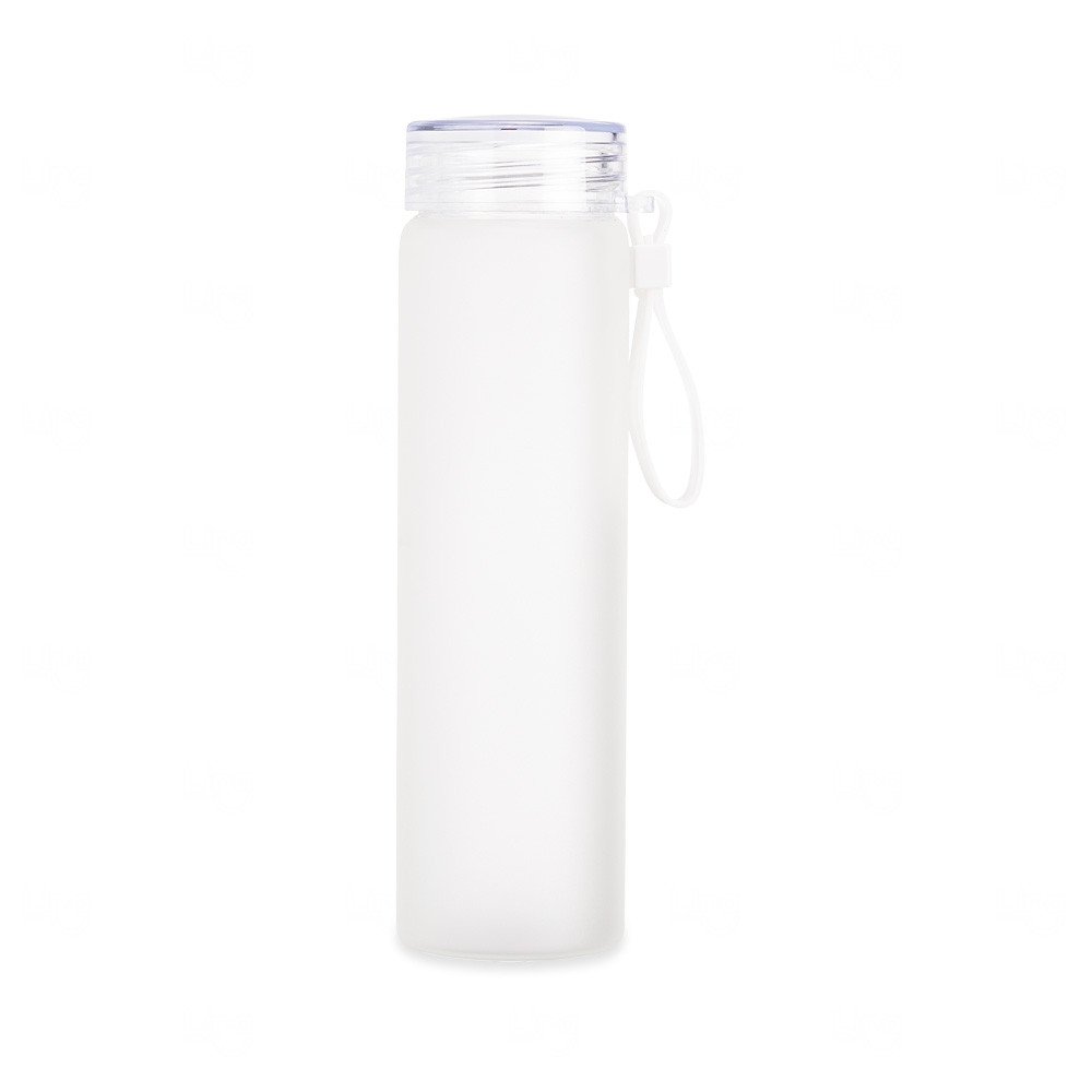 Garrafa de Vidro Jateada Personalizada - 450ml 