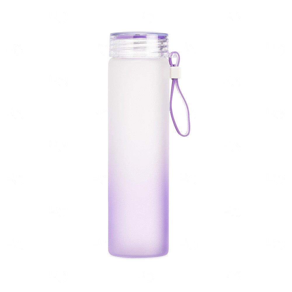 Garrafa de Vidro Jateada Personalizada - 450ml 