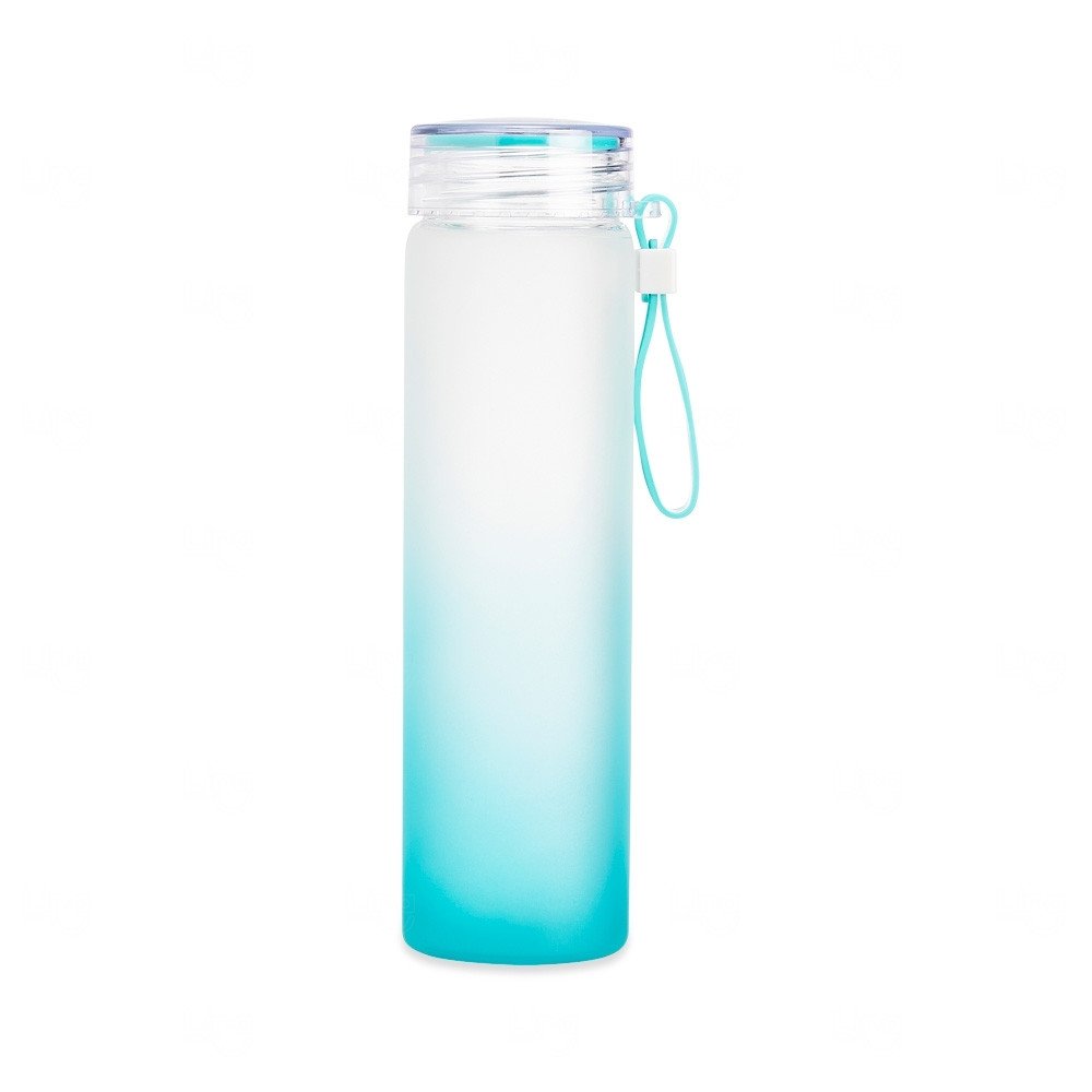 Garrafa de Vidro Jateada Personalizada - 450ml 