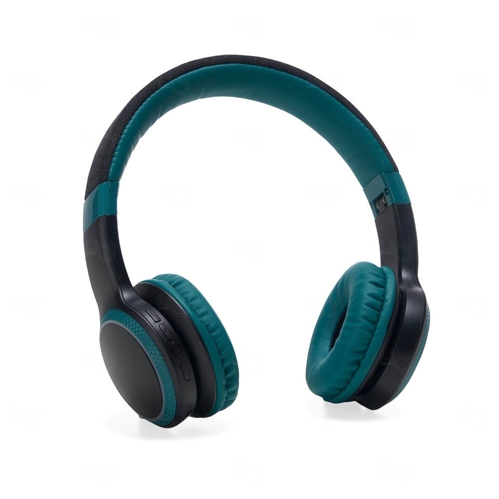 Fone de Ouvido Bluetooth Personalizado com LED RGB Verde