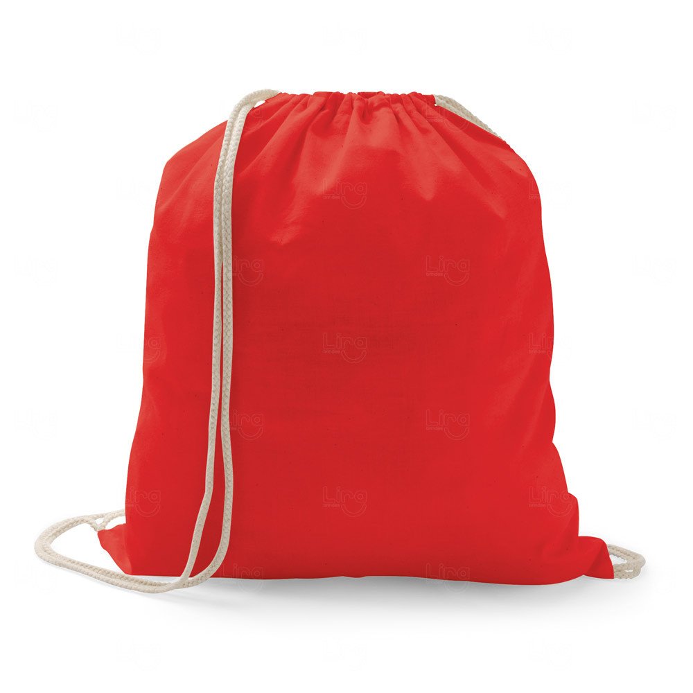 Sacochila Personalizada 100% Algodão - 41 x 37 cm 