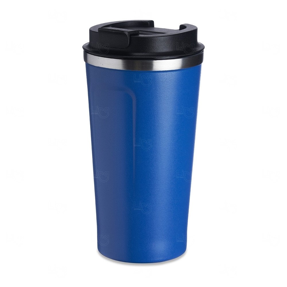 Copo Térmico Inox 500ml Personalizado Azul Escuro