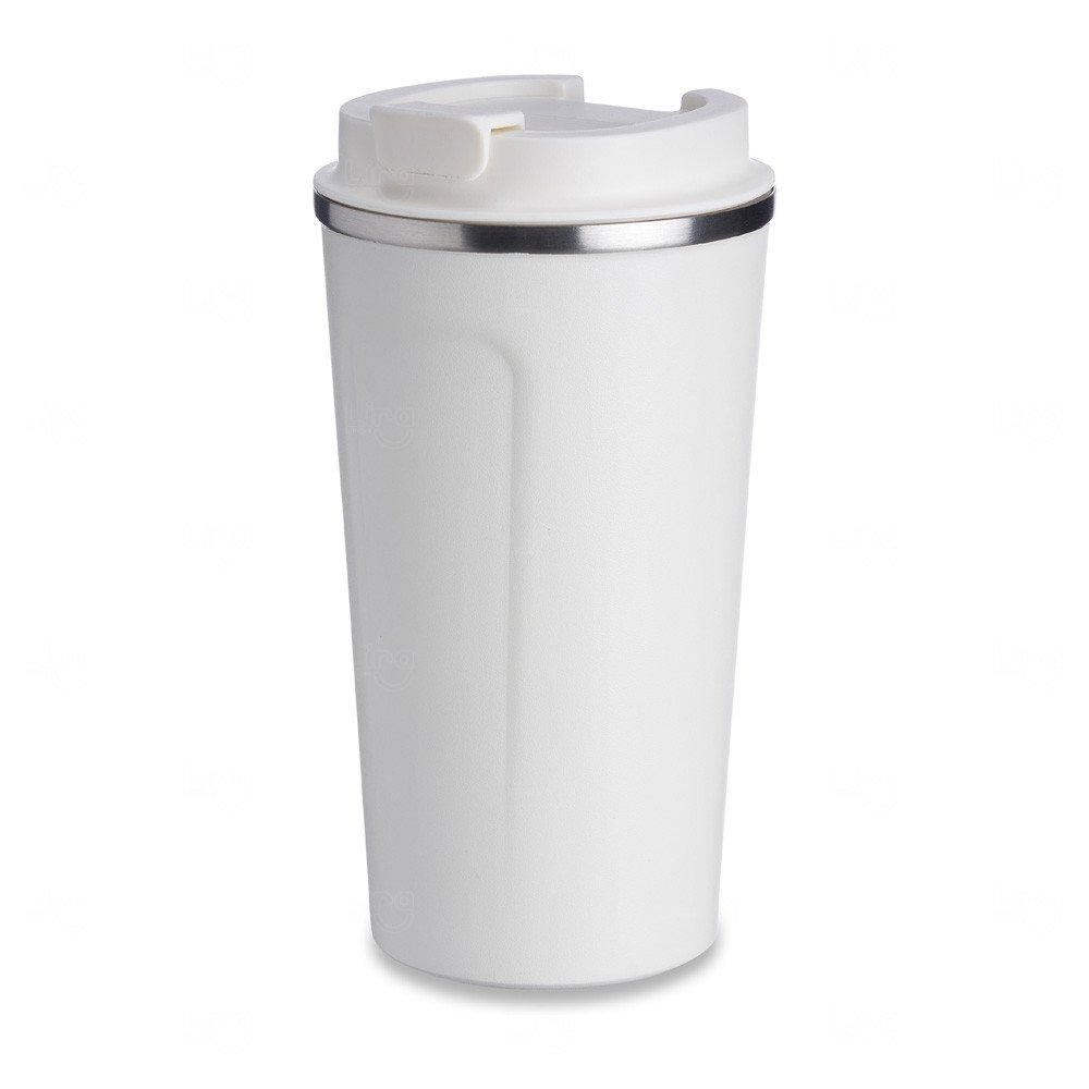 Copo Térmico Inox 500ml Personalizado Branco