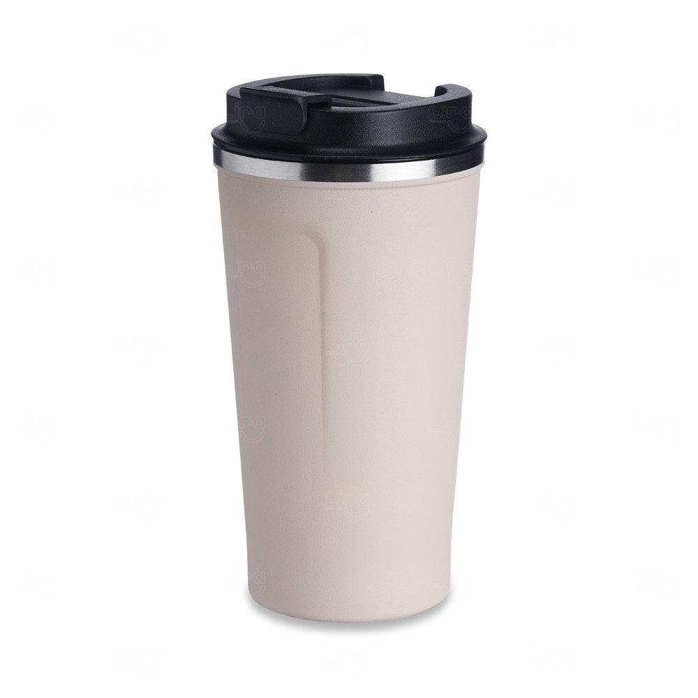 Copo Térmico Inox 500ml Personalizado Creme
